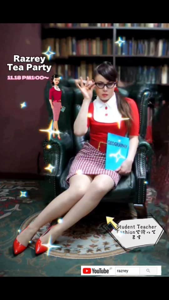 ラズリークロー（RAZREY CROW）のインスタグラム：「いい天気☀今日は楽しもうね♡  @cafebarb #barbie #studentteacherbarbie #razrey」