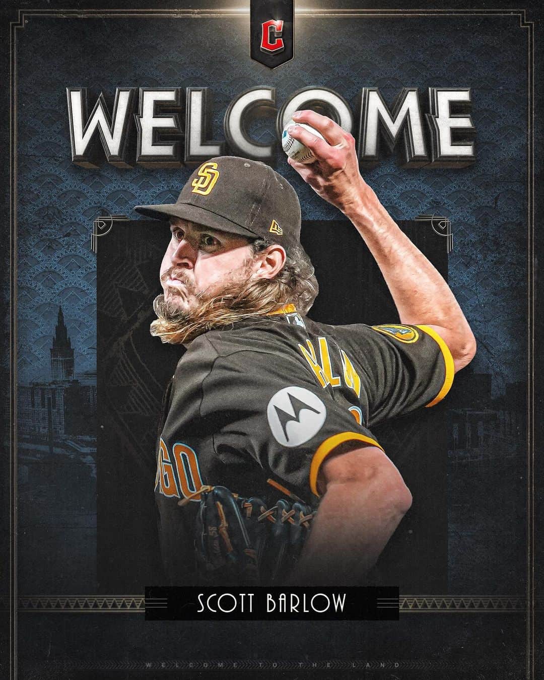 クリーブランド・インディアンスのインスタグラム：「We have acquired RHP Scott Barlow from the Padres in exchange for RHP Enyel De Los Santos.  Thank you for your involvement in Cleveland's community, making it your own, Enyel.  Best of luck in San Diego.  #ForTheLand」
