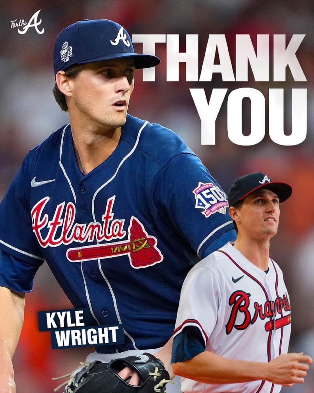 アトランタ・ブレーブスのインスタグラム：「Thank you, @kyle_wright44!」
