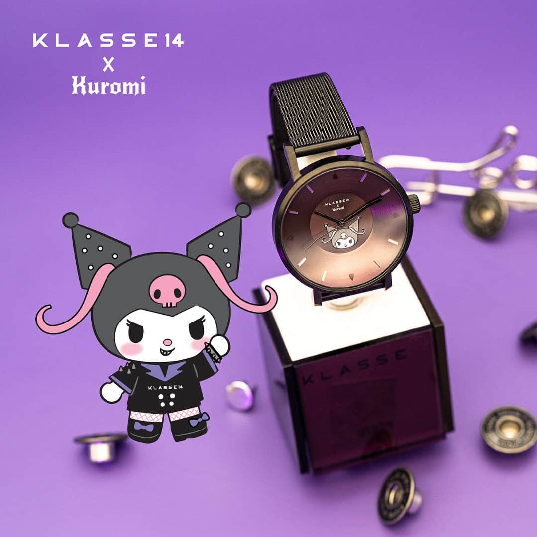 KLASSE14のインスタグラム：「Kuromi’s Volare Classic Watch!   #SanrioxKlasse14 #Kuromi #klasse14 #sanriohk #sanriocharacters #ordinarilyunique」