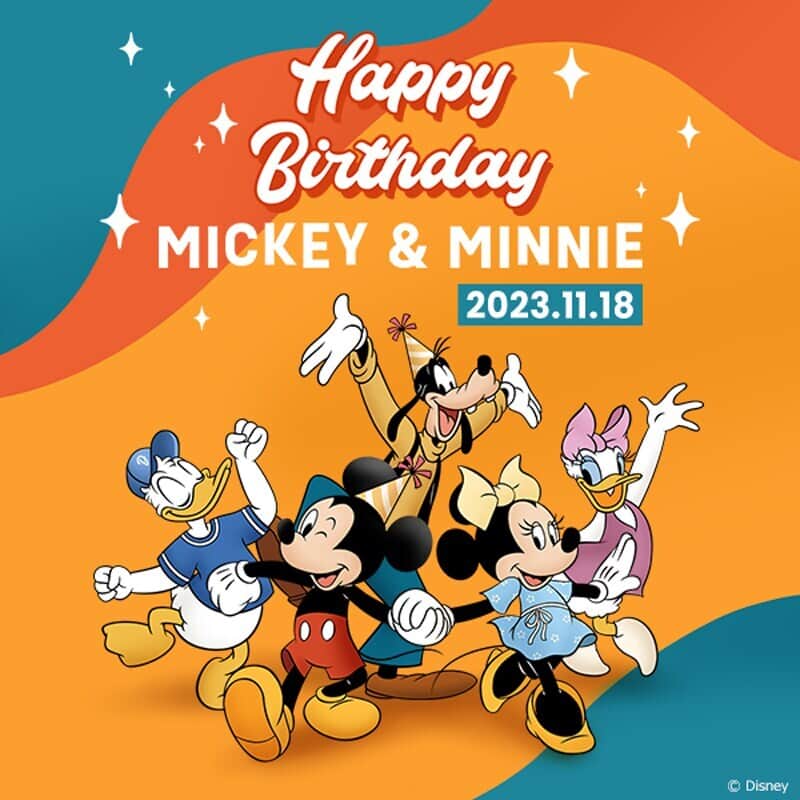 ディズニー・スタジオのインスタグラム：「#ハッピーバースデーミッキーミニー ‼  ・。★⌒．。・*⌒☆*・。★・*⌒☆*・  　　　　今日（11/18）は 　ミッキー & ミニー のバースデー🎂  　　　コメントで「🎉」を贈って 　　とっておきの日をお祝いしよう⭐  ・。★⌒．。・*⌒☆*・。★・*⌒☆*・  #ミッキー #ミニー #ディズニー #Disney」