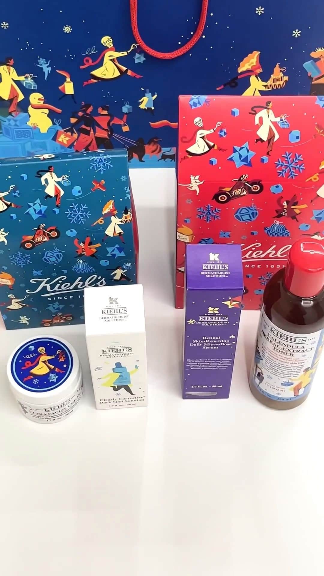 キールズ Kiehl's Japanのインスタグラム：「#キールズ ホリデイで自分や誰かにときめきをプレゼント🎁 自分へのご褒美や、誰かのことを想いながらギフトを選ぶ時間を楽しんで頂くため、キールズではホリデイ限定エディションをご購入のお客様に、無料でホリデイ限定ギフトラッピングを実施中🎄 今年は、キールズのホリデイでときめきと一緒に帰りませんか？❄ ※無くなり次第終了となります。 @kiehlsjp #Kiehls #スキンケア #キールズホリデイ2023」