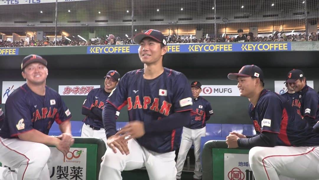 侍ジャパンのインスタグラム：「カーネクスト アジアプロ野球チャンピオンシップ2023 オーストラリア🇦🇺 vs 🇯🇵日本  本日の円陣声出しは #藤原恭大 選手！  📝侍ジャパン試合速報 https://www.japan-baseball.jp/jp/team/topteam/score/20231118_1/  #侍ジャパン #アジチャン」