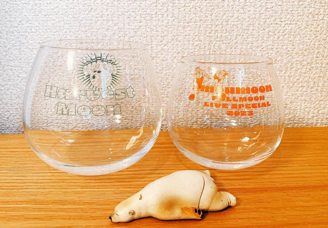 YUKA さんのインスタグラム写真 - (YUKA Instagram)「グラスと、コースターの実物はこちらー🤍  グラスはつつくと、ゆらゆら揺れます🫧  いつか柾くんがガチャガチャで取ってきた眠そうなシロクマを添えて🐻‍❄️  #moumoon #中秋live #goods #glass #harvestmoon」11月18日 12時49分 - yukamoumoon