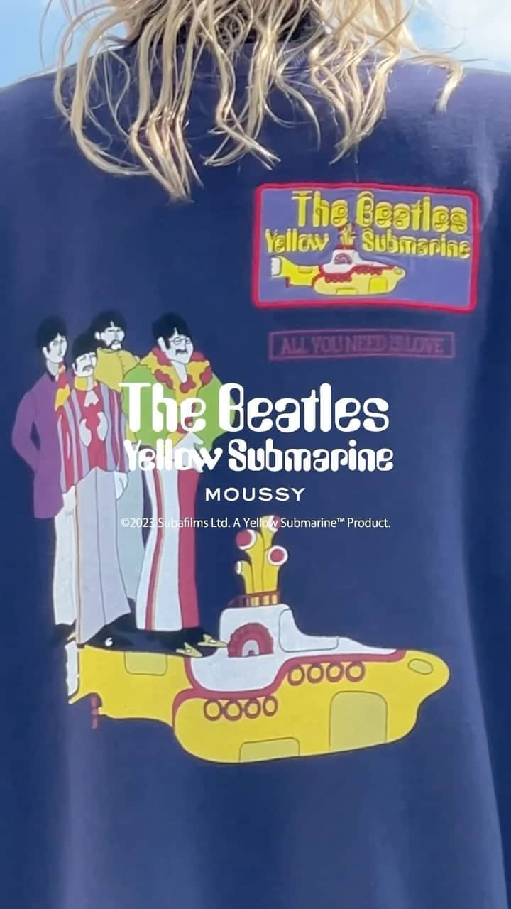 マウジーのインスタグラム：「MOUSSY × The Beatles 2023.11.17.fri Release  MOUSSY 23AWのシーズンテーマでもあるBRITPOPに多大な影響を与えたThe Beatles。 そんなThe Beatles初のアニメーション映画「YELLOW SUBMARINE」とMOUSSYの 特別なコレクションを11月17日(金)よりMOUSSY全店／SHEL’TTER WEBSTORE／ZOZOTOWNにて発売。  #MOUSSY #THEBEATLES #YellowSubmarine  ❤️」