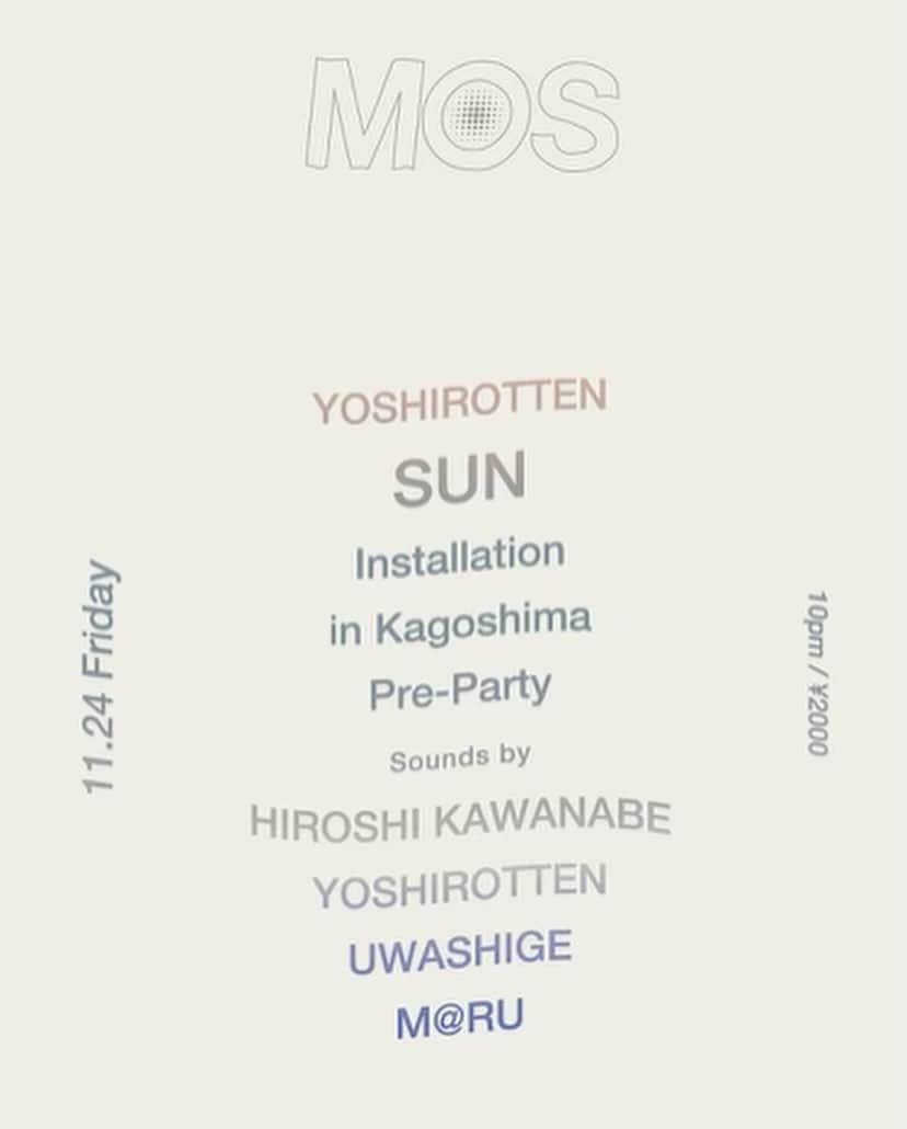 川辺ヒロシさんのインスタグラム写真 - (川辺ヒロシInstagram)「今回のASHでは @yoshirotten の野外インスタレーションも行われます。場所は日本一海のそばにあった小学校跡地、鹿屋のユクサおおすみ海の学校。 ヨシロットンの故郷です。 26日にサンセットパーティー 夜は @kotobuki_hotel にてアフターパーティー、トークショーも行われます。 それに先立って24日の金曜に鹿児島市の @niceandeasy.jp にてDJ PARTYも行われます！ 近辺の方々、是非ー！」11月18日 14時13分 - firoshi1