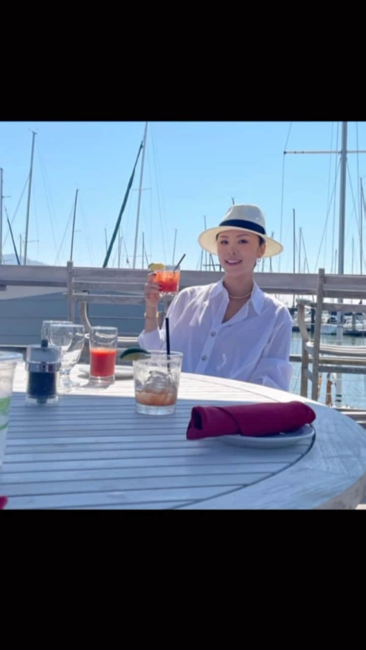 森理世のインスタグラム：「Marina time 🍹」