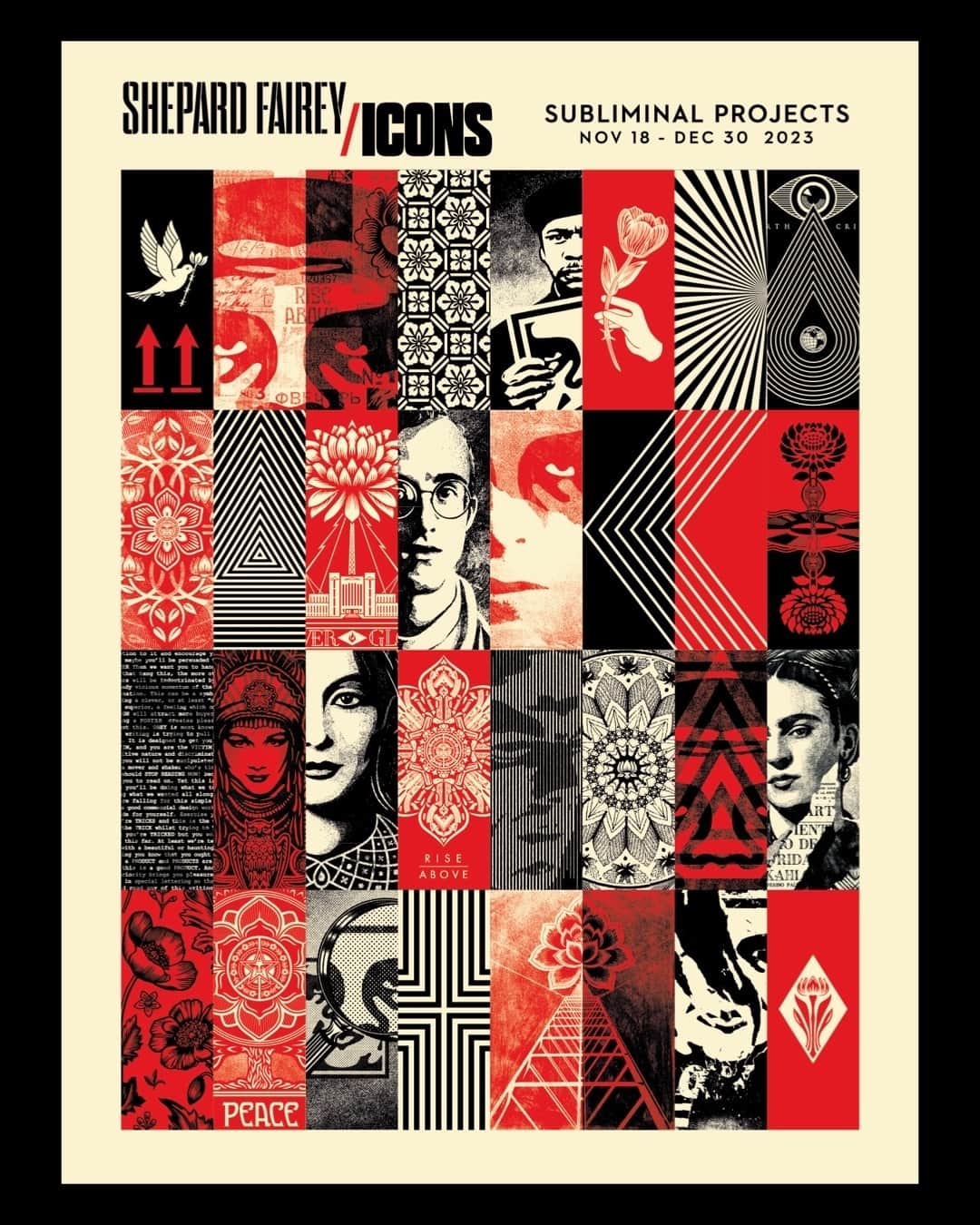 Shepard Faireyのインスタグラム：「Please come to tonight’s opening of ICONS at @subliminalprojects if you can, but if not, come for the future release of the print based on this ICONS image. More info to come!⁠ -S」