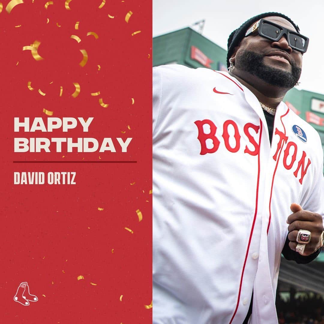 ボストン・レッドソックスのインスタグラム：「Happy birthday, Big Papi! 🥳」