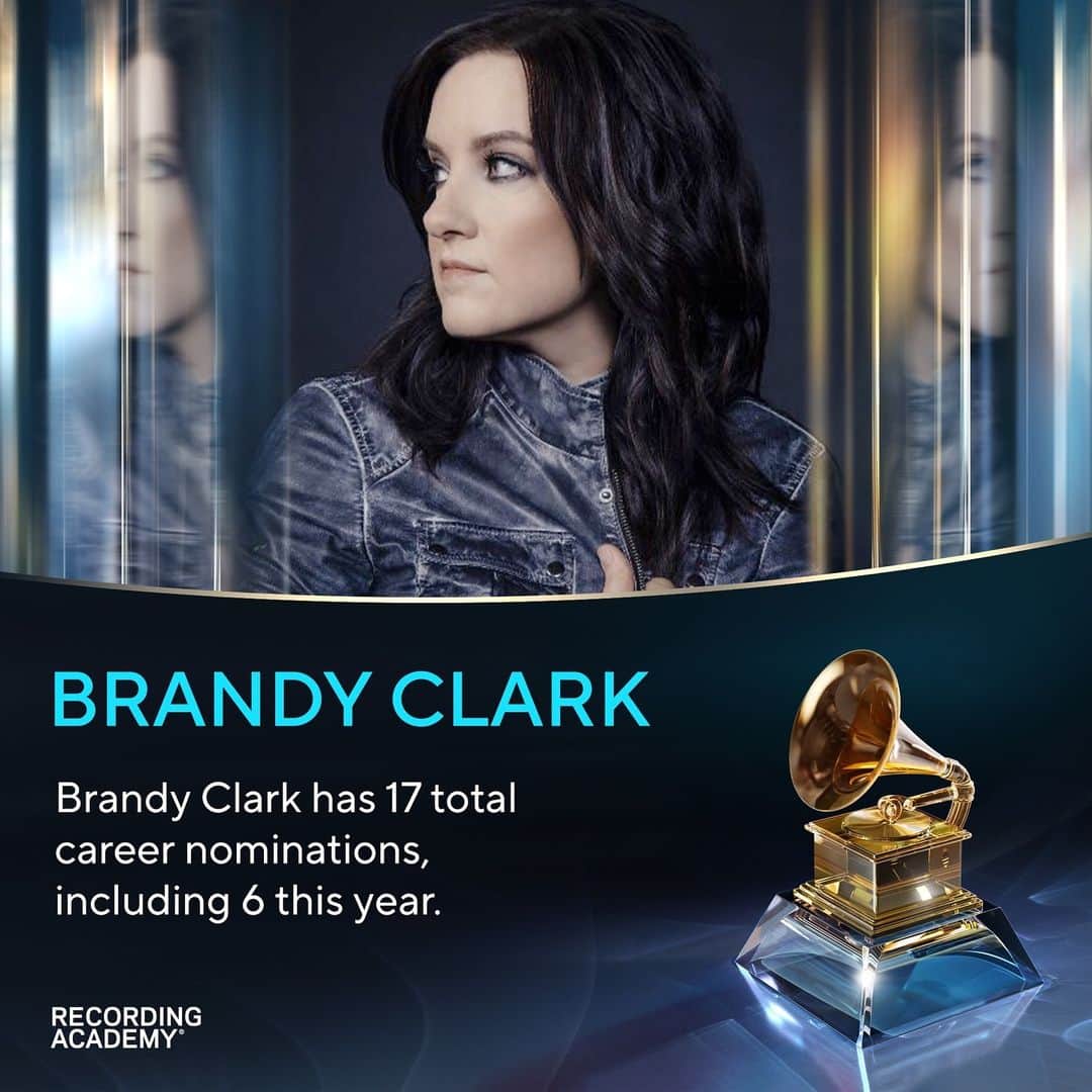 The GRAMMYsのインスタグラム：「Come back to us, #BrandyClark! The #GRAMMYs have been waiting for you! ✨   Brandy Clark has 17 total career nominations, including 6 this year:  🎶 Best Country Solo Performance: “Buried” 🎶 Best Country Song: “Buried” 🎶 Best Americana Performance: “Dear Insecurity” Featuring Brandi Carlile 🎶 Best American Roots Song: “Dear Insecurity” 🎶 Best Americana Album: Brandy Clark  📲 View the full nominee list at the link in our bio and don't miss the 66th GRAMMYs LIVE on Feb. 4th, 2024 on @CBStv.」