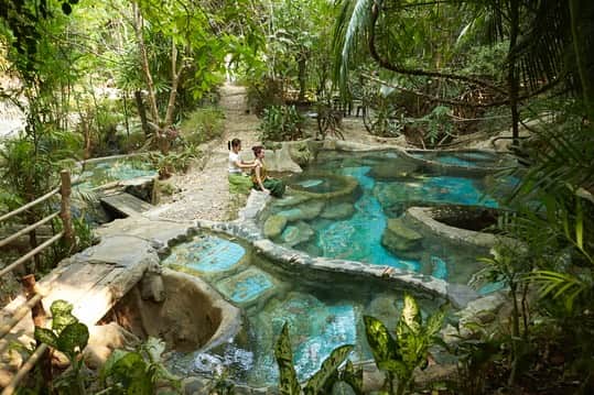タイ国政府観光庁のインスタグラム：「. ༉‧₊˚ 🇹🇭わざわざ行きタイ旅！ ⠀ ⋯⋯⋯⋯⋯⋯⋯⋯⋯⋯⋯⋯✈  毎週土曜日は、まだあまり知られていないタイの秘境スポットをご紹介♪   今回は熱帯雨林に囲まれた温泉リゾート「ワリーラック・ホットスプリングスパ」 @wareerakhotspringandwellness へ✨  手付かずの自然と神秘的な景観が魅力のクラビ県🌿 ワリ―ラック・ホットスプリングスパは、そんなクラビの熱帯雨林の豊かな自然の中にあります💁‍♀️  1989年に偶然発見されたこの温泉は、ミネラルが豊富で、温度が45℃から54℃まで、18ものさまざまな天然温泉＆プールを有します♨️　さらに広大で緑豊かな敷地内では、タイ伝統医療をはじめ、多様なウェルネスパッケージとスパプログラムを用意💆‍♀️💕  スクラブやホットストーンマッサージ、ヨガに似たタイ式健康法の「ルーシーダットン」や瞑想など、目的や滞在時間に合わせてメニューをチョイスしましょう🧘‍♀️💚  ヴィラやコテージといった14の宿泊施設も完備し、食事にはリゾート所有の有機栽培農園で作られた野菜や果物を使用🥬🍉　心も体もリフレッシュできること間違いなしの、おすすめウェルネスリゾートです🥰  ☆「行ってみたい！」：いいね❤をタップ ★「参考になった！」：保存ボタン🔖をタップ  #タイ #クラビ #ワリーラックホットスプリングスパ #タイ伝統医療 #タイリゾート #海外リゾート #秘境 #温泉 #タイ温泉 #温泉好きな人と繋がりたい #今こそタイへ #こんなタイ知らなかった #もっと知りタイ #はじめてのタイ #タイ旅行 #クラビ旅行 #旅好きな人と繋がりたい #旅行好きな人と繋がりたい #海外旅行 #thailand #krabi #krabitrip #wareerakhotspringspa #thainess #amazingthailand #thailandtravel #thailandtrip #thaistagram #lovethailand #amazingnewchapters」