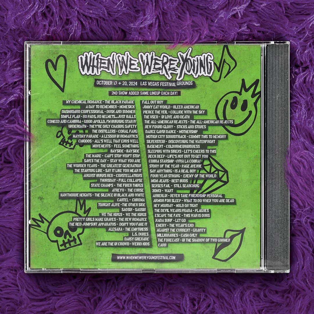 Rock Soundのインスタグラム：「When We Were Young Festival have added a second day to the 2024 event on October 20  Which of these albums are you most excited to see played in full?  #poppunk #emo #alternative #metalcore」