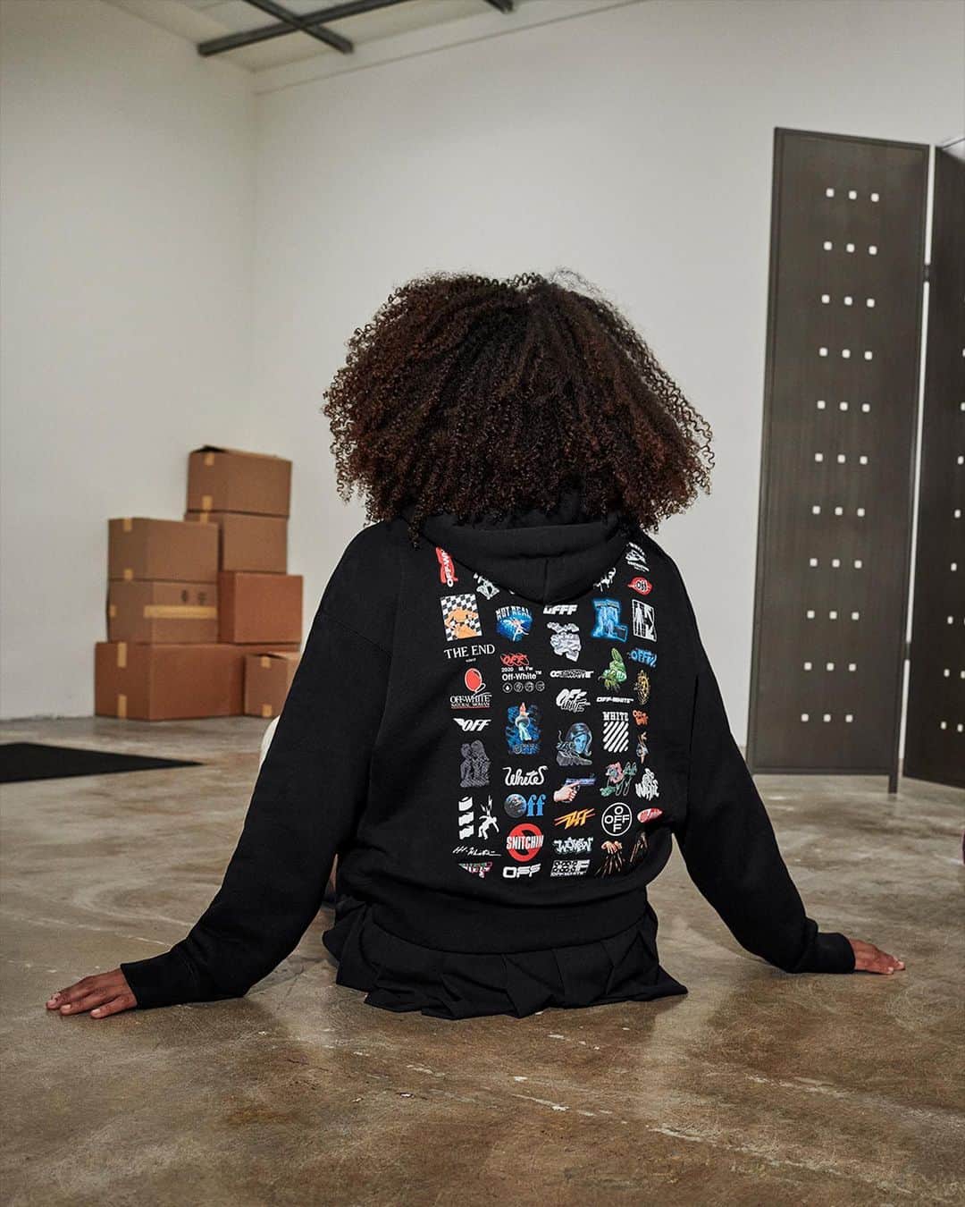 OFF-WHITE C/O VIRGIL ABLOHのインスタグラム：「Off-White™ _LOGIC  building on Virgil Abloh’s ethos of provoking fresh cultural conversations, the new capsule delves into the archives for a collection of t-shirts, hoodies, an "OW" Varsity jacket, two "OOO" colorways and a selection of homeware. skateboarder @brianaking wears the capsule in a campaign produced in collaboration with @thefacemagazine.  ~ available from November 20th at off---white.com, @farfetch and from independent Off-White™ stores globally and select retail partners worldwide.」