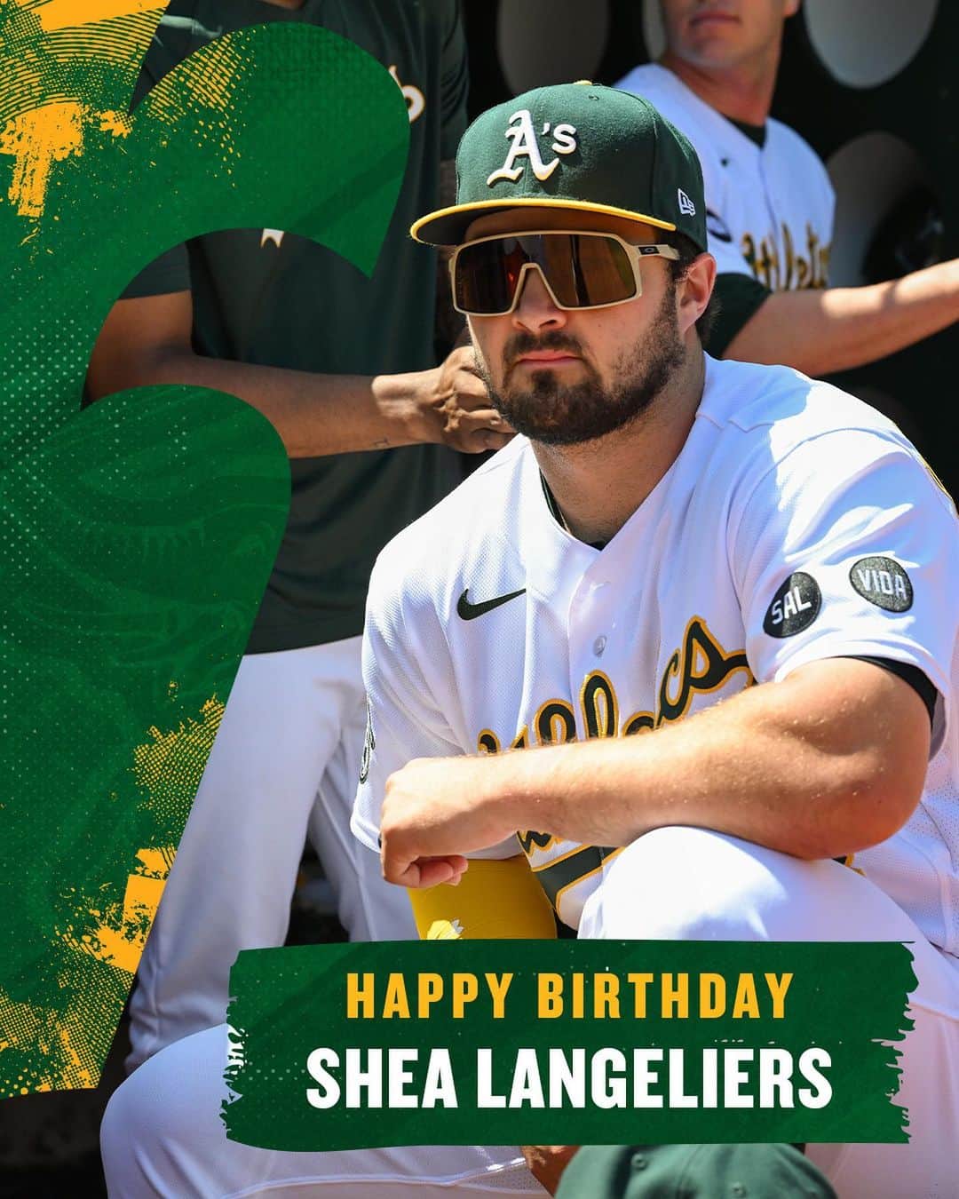オークランド・アスレチックスのインスタグラム：「Sending birthday cheers to Langeliers 🥳  HBD, Shea!」