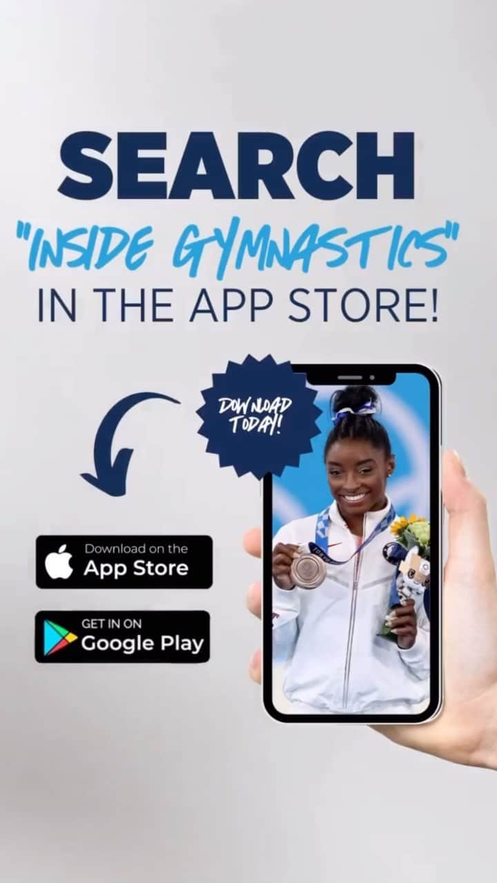 Inside Gymnasticsのインスタグラム：「Download the Inside Gymnastics app in the Google Play or Apple Store today! 📲」