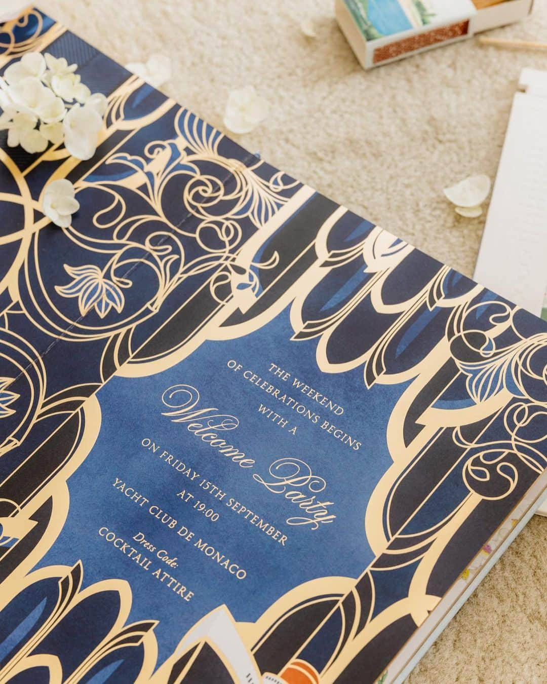 Ceci Johnsonさんのインスタグラム写真 - (Ceci JohnsonInstagram)「WEDDING | Presenting a closer look at this couture invitation inspired by the Four Seasons Cap-Ferrat, France –S&A’s wedding venue. Outside, the box is hand wrapped in neutral linen, opening to reveal a book invitation that invites guests on a journey to celebrate their love. The book’s cover features a hand painted 3D watercolor art depiction of their wedding venue. Each page inside is a canvas inspired by the locations of their welcome party at @yachtclubmonaco, white-orchid wedding, and poolside brunch at @fscapferrat. To complement this couture experience, a matching welcome booklet has been crafted, incorporating a tassel for an added touch of refinement.  #CeciCouture ⠀⠀⠀⠀⠀⠀⠀⠀⠀ CREATIVE PARTNERS: Luxury Invitation & Event Branding: @cecinewyork Planning & Design: @lavenderandroseweddings Welcome Party Venue & Catering: @yachtclubmonaco Wedding Venue & Catering:  @fscapferrat Photography: @daniloandsharon ⠀⠀⠀⠀⠀⠀⠀⠀⠀ #cecinewyork #ceciwedding #lavenderandroseweddings #luxuryinvitations #elegantdesigns #coutureinvites #opulentdetails #bespokeinvitations #chiccelebrations #artistryininvitations #highenddesigns #luxurystationery #premiuminvitations #exquisitedetails #invitationelegance #celebrateinstyle #glamorousinvites #luxurycelebrations #finestationery #customizedelegance #celebrationperfection #invitationcouture #elevateyourevent #luxuryeventplanning」11月18日 23時49分 - cecinewyork