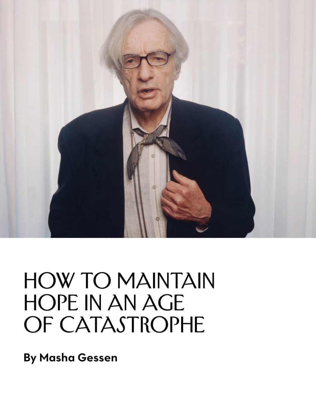The New Yorkerのインスタグラム：「Robert Jay Lifton has spent 70 years studying both the victims and the perpetrators of horror; his books have probed the psychology of former inmates of Chinese reëducation camps, survivors of the atomic bomb dropped on Hiroshima, Vietnam veterans, Nazi doctors, and cult members. “Lifton is fascinated by the range and plasticity of the human mind, its ability to contort to the demands of totalitarian control, to find justification for the unimaginable—the Holocaust, war crimes, the atomic bomb—and yet recover, and reconjure hope,” Masha Gessen writes. At the link in our bio, Gessen speaks with the author and activist about totalitarianism, nuclearism, and why he has a temperament toward hopefulness. Photograph by Jens Rötzsch / OSTKREUZ / Redux.」