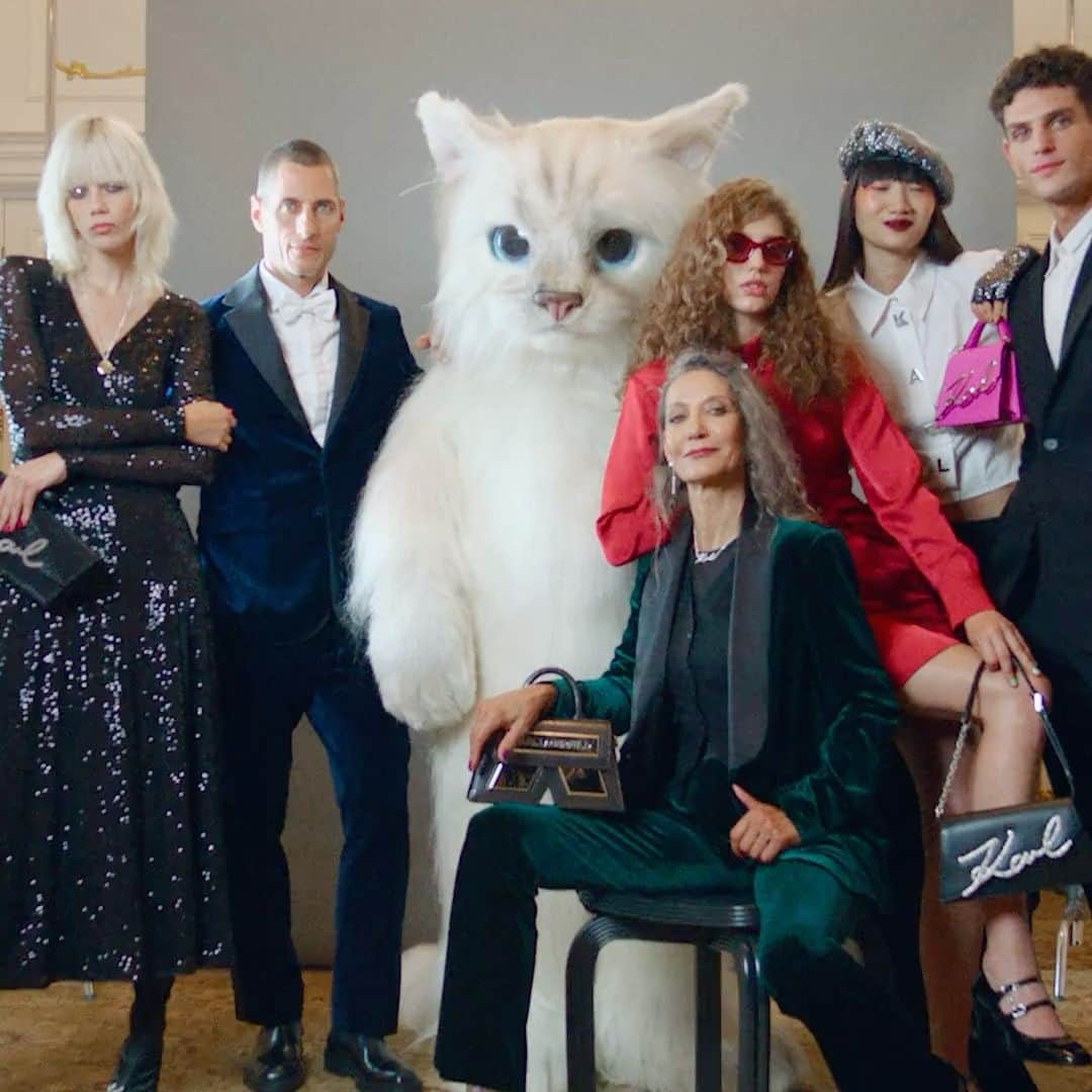 カールラガーフェルドのインスタグラム：「This holiday season, the entire family is invited — including Choupette. #KARLLAGERFELD」