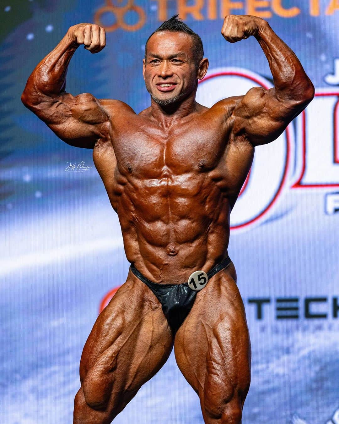 Hidetada Yamagishiのインスタグラム：「Prejudging @ 2023 212 Olympia  Athlete: @hideyamagishi」