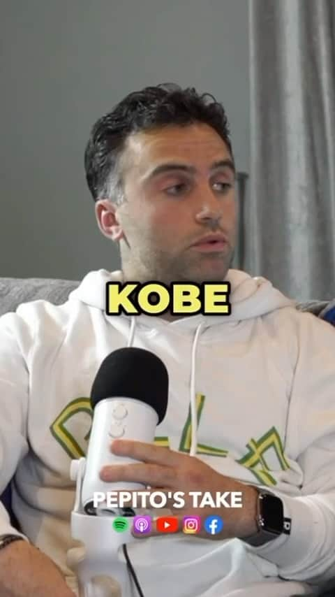 ジュゼッペ・ロッシのインスタグラム：「Meeting KOBE!!! My idol🌟And some FIFA smack talking…I’m gonna have to humble this guy again #PTpodcast .. CLICK LINK IN BIO for full episode 🔥🔥🔥」