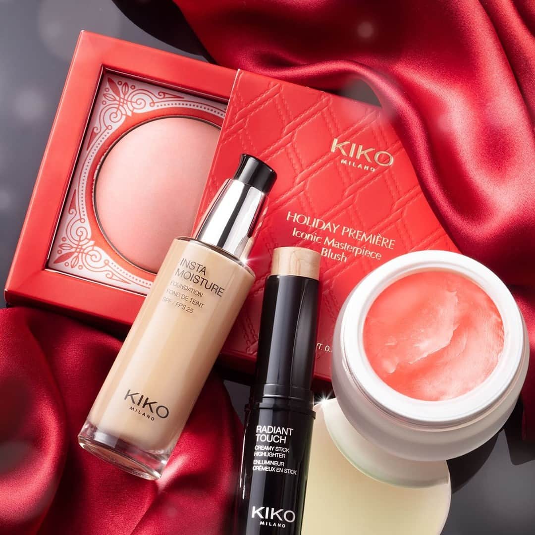 KIKO MILANOのインスタグラム：「Out with the old, in with the new! 😉 Time for a makeup collection glow-up with our #KIKOBlackFriday! Buy 3 and get 3 for free on the entire catalogue, online & in #KIKOStores 🛍️ Happy shopping, beauties! 💄⁣ *Check our website for local promo details.⁣ ⁣ #KIKOMilano #BlackFriday #makeupsales #blackfridaysales #iconicblush⁣ ⁣ Iconic Masterpiece Blush 01 - Hydra Face Primer - Radiant Touch Creamy Stick Highlighter 100 - Instamoisture Foundation 5⁣ ⁣」
