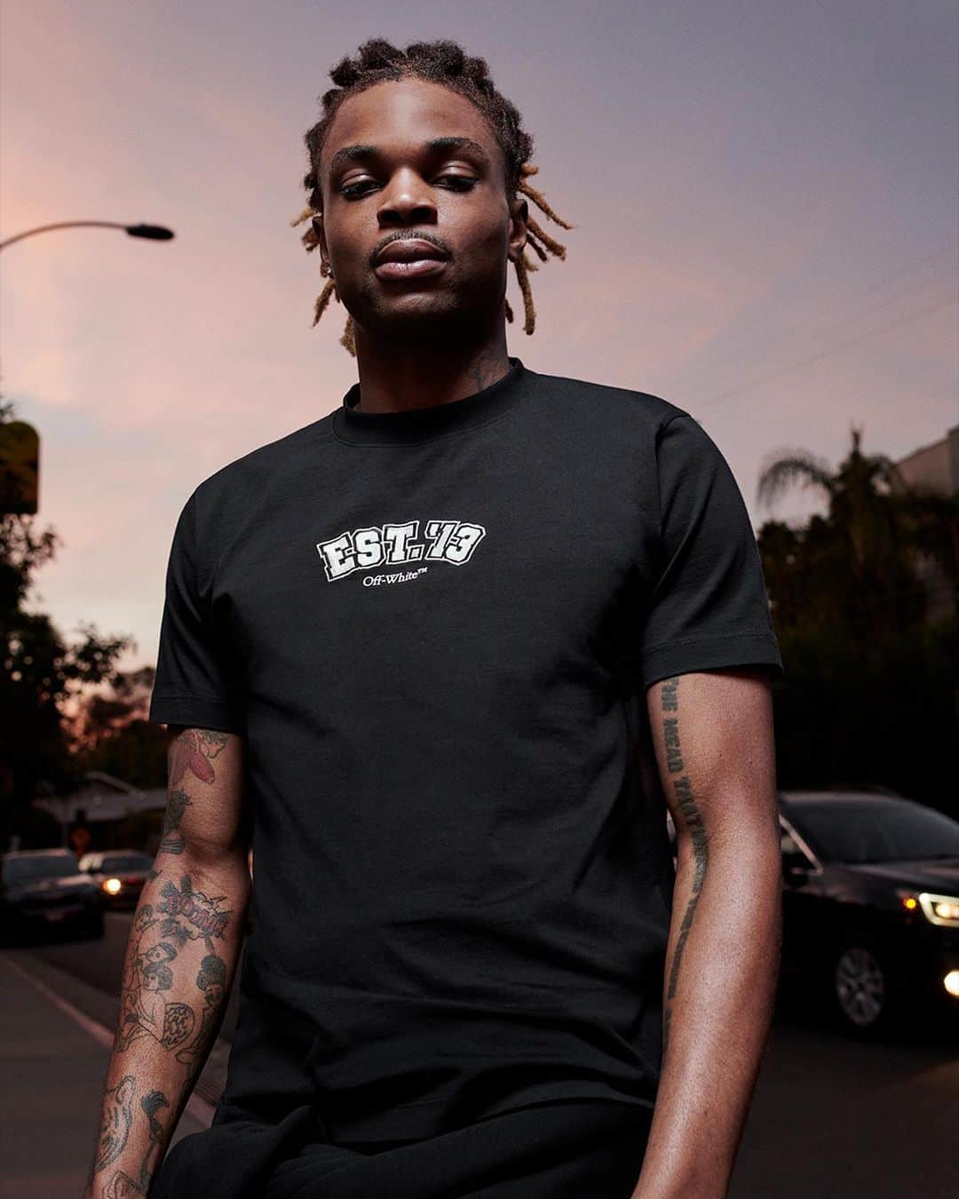 OFF-WHITE C/O VIRGIL ABLOHのインスタグラム：「Off-White™ _LOGIC  building on Virgil Abloh’s ethos of provoking fresh cultural conversations, the new capsule delves into the archives for a collection of t-shirts, hoodies, an "OW" Varsity jacket, two "OOO" colorways and a selection of homeware. designer @dueycatorze wears the capsule in a campaign produced in collaboration with The Face.  ~ available from November 20th at off---white.com, @farfetch and from independent Off-White™ stores globally and select retail partners worldwide.」
