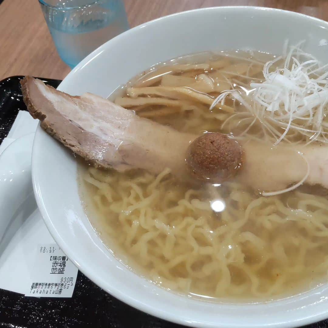 みながわゆみさんのインスタグラム写真 - (みながわゆみInstagram)「#ラーメン#ラーメン大好き#高畠町#山喜#塩ラーメン#赤魂#赤魂ラーメン#おいしい#至福の一杯#takahata山喜#10食限定」11月19日 10時55分 - nama.09.19