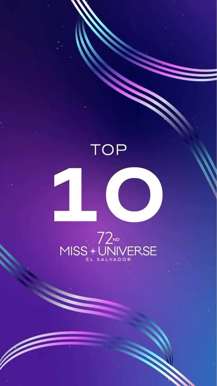 イリス・ミトゥネールのインスタグラム：「HELLO TOP 10!! 🤩  One of these 10 delegates is one step closer to taking home the CROWN!! 👑  #72ndMISSUNIVERSE #MissUniverse2023」