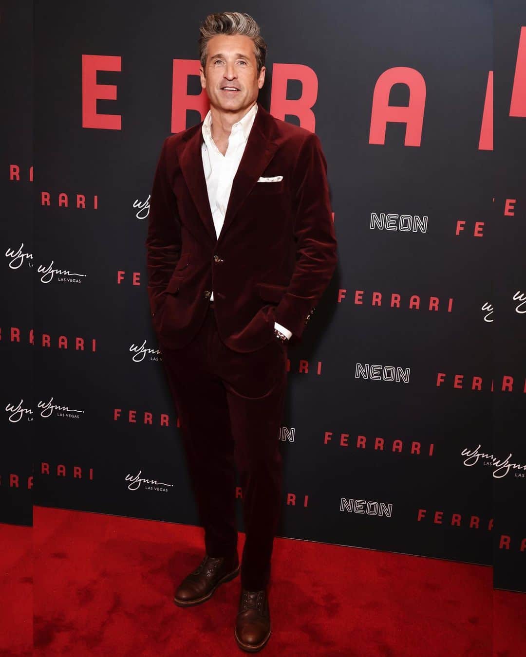 Just Jaredさんのインスタグラム写真 - (Just JaredInstagram)「The Sexiest Man Alive is getting back to work! After being honored with the title by People, Patrick Dempsey dressed up in a chic maroon velvet suit to attend a screening of his movie “Ferrari” in Las Vegas yesterday. We’ve got more pics over at JustJared.com! #PatrickDempsey Photos: Getty」11月19日 11時59分 - justjared