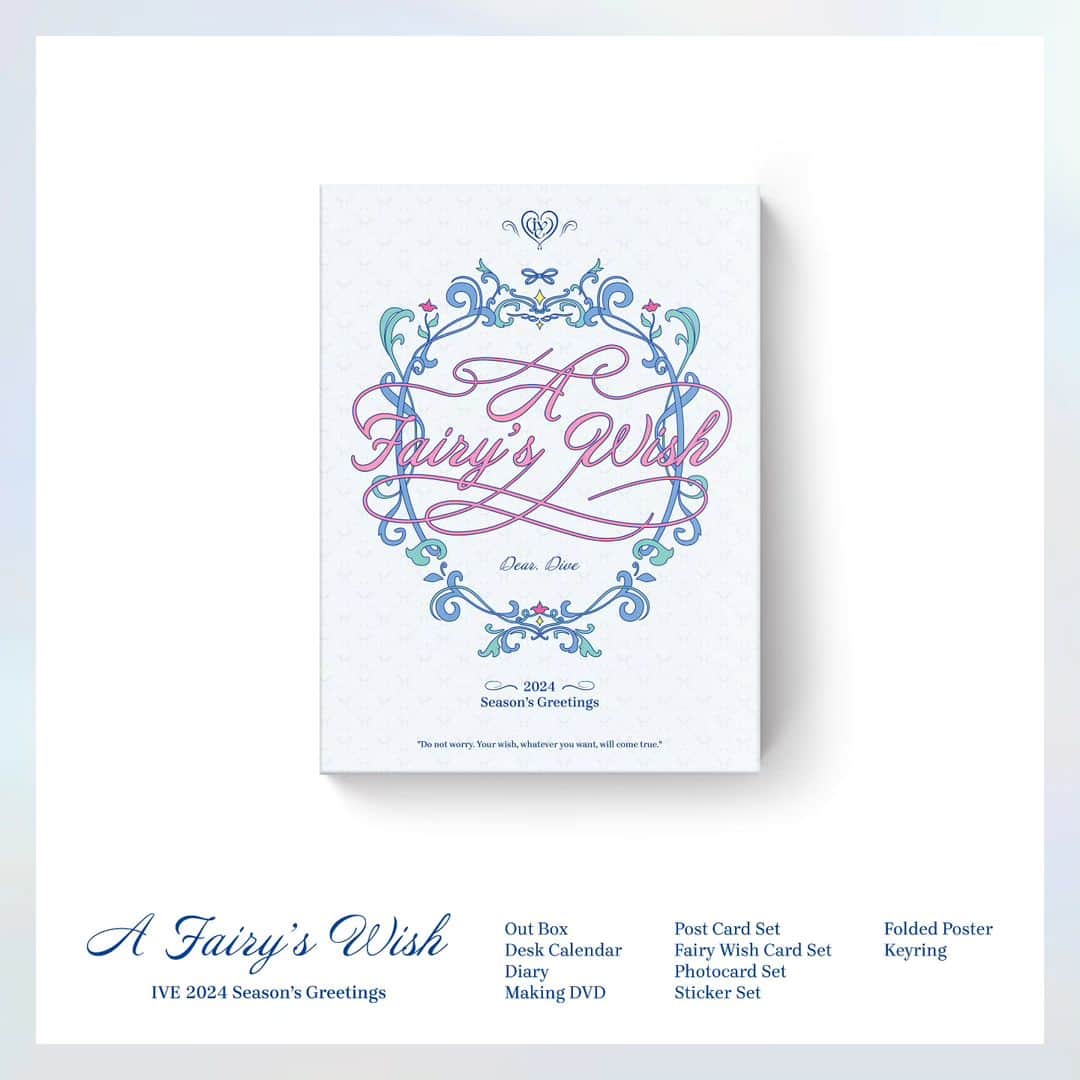 IVEのインスタグラム：「IVE 2024 SEASON'S GREETINGS  <A Fairy's Wish>  🧚‍♀️ PRE-RELEASE : 2023.11.20 MON 4PM (KST)  #IVE #아이브 #アイヴ」