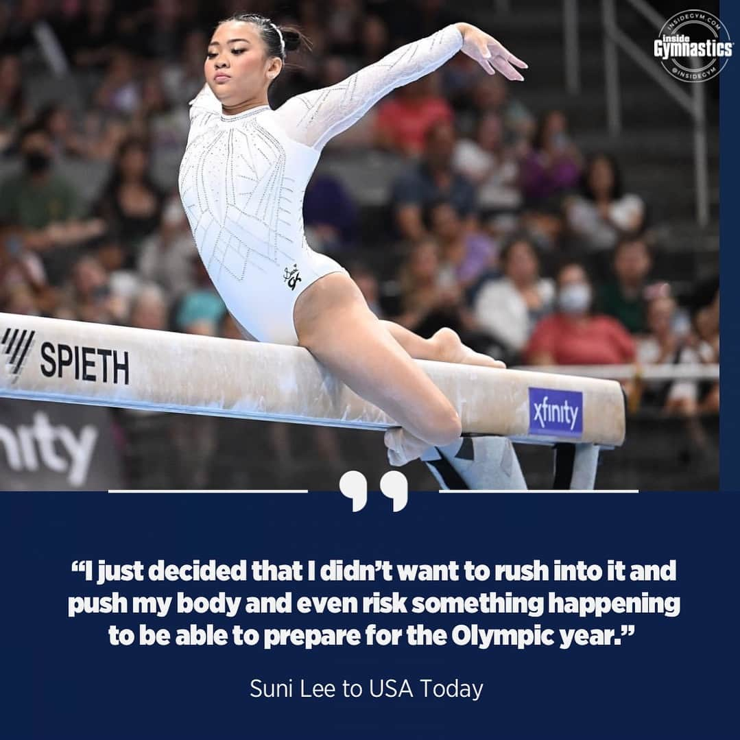 Inside Gymnasticsのインスタグラム：「Suni Lee says that after the U.S. Championships, she declined an invitation to attend the Worlds Team Selection Camp as she continues to battle back from a kidney illness. We’re rooting for her!  #gymnastics #sunilee #olympics」