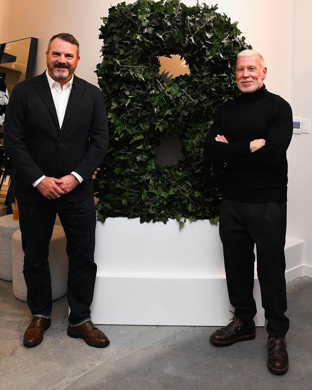 ニック･ウースタのインスタグラム：「I had a great time talking about style, #menswear and more with my friend, Michael Williams from @acontinuouslean  Thanks to @bogner.official for hosting us in their new Sunset Blvd store.」