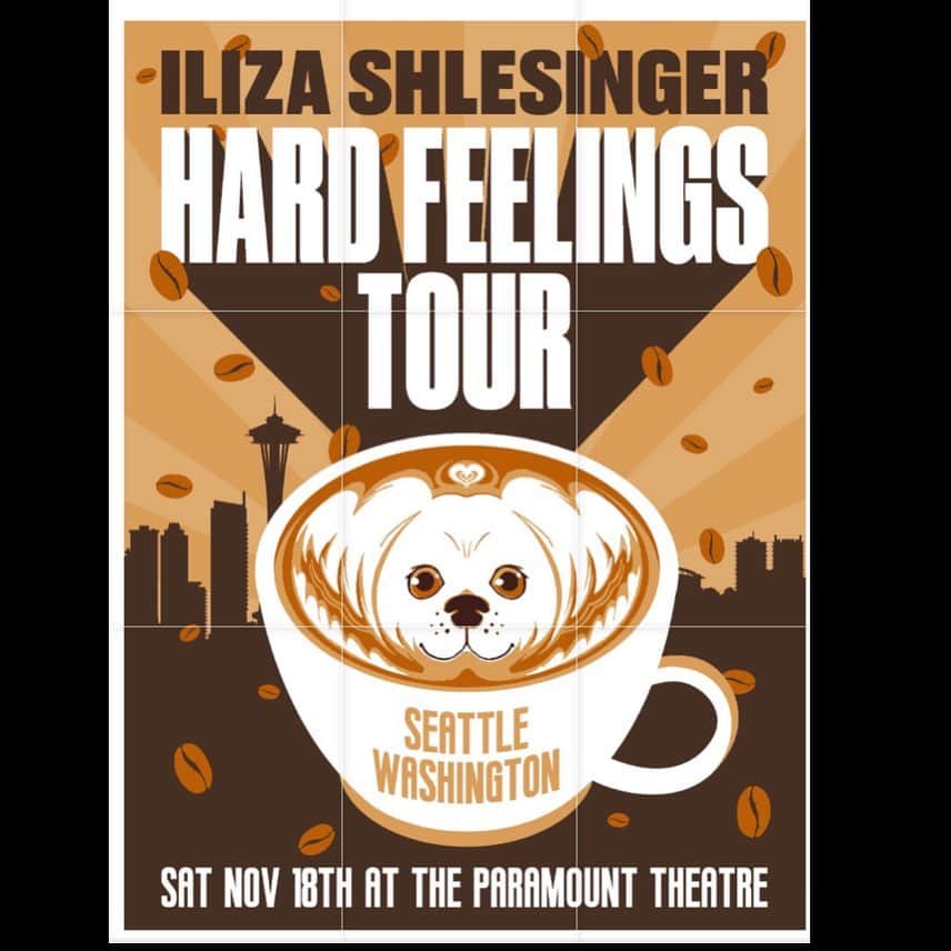 イリザ・シュレシンガーのインスタグラム：「This poster available tonight in Seattle.」