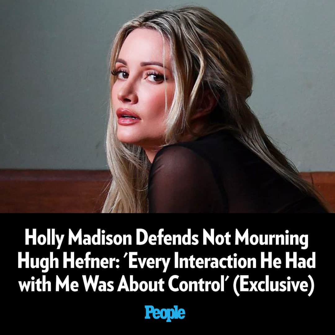 People Magazineのインスタグラム：「In the nearly 15 years since Holly Madison left the Playboy Mansion, she’s become a New York Times bestselling author, a mother of two and the host of the Girls Next Level podcast with her friend Bridget Marquardt.   But Madison spent some of her most-formative years in a relationship with Hugh Hefner, trapped in what she's described as a Playboy false paradise.  When Hefner died in 2017, Madison remained mum about his death — and it's a decision she stands by today. And before his death, Madison had also gone public with the trauma she faced after dating Hefner in her book Down the Rabbit Hole.  Read more in our bio link. | 📷: Denise Truscello」