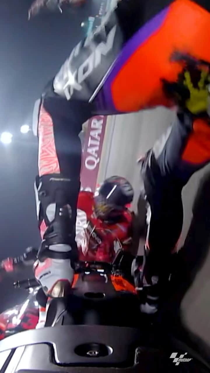 のインスタグラム：「Unfortunately, contact between @88migueloliveira and @aleixespargaro cut not just their #TissotSprint short but @bestia23’s too! 💥 Speedy recovery to both Aleix and Miguel! 🤞   #QatarGP 🇶🇦 #MotoGP #Motorcycle #Racing #Motorsport」