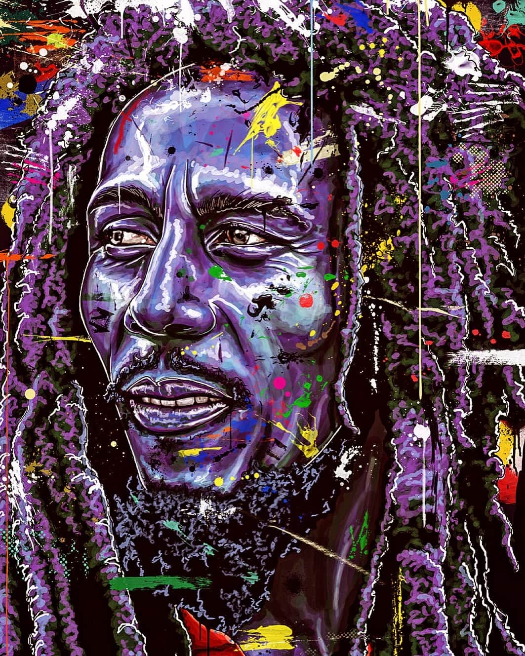 ボブ・マーリーさんのインスタグラム写真 - (ボブ・マーリーInstagram)「“From the very first time I blessed my eyes on you girl, my heart says follow through.” #WaitingInVain #bobmarley  🎨 by @b_art1   Post your original works here on IG tagged #bobmarleyart and we’ll share some favorites!」11月19日 5時40分 - bobmarley