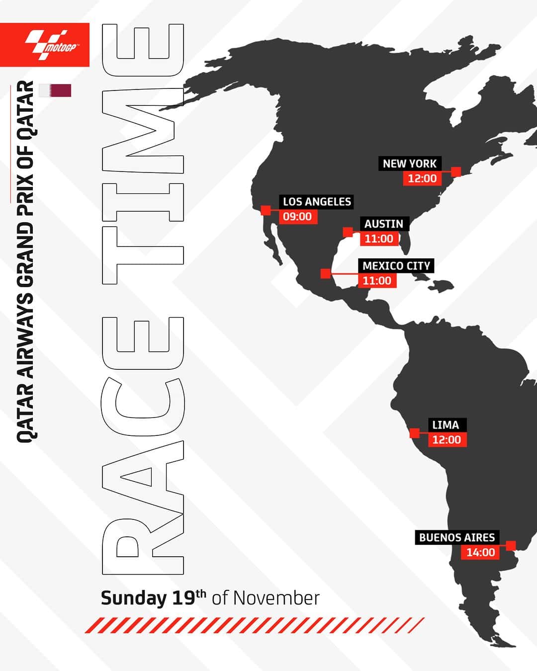 MotoGPのインスタグラム：「Get ready for another Sunday night stunner under the floodlights! 🤩 Make sure you tune in to watch our main event tomorrow! ⏰  #QatarGP 🇶🇦 #MotoGP #Motorsport #Motorcycle #Racing」