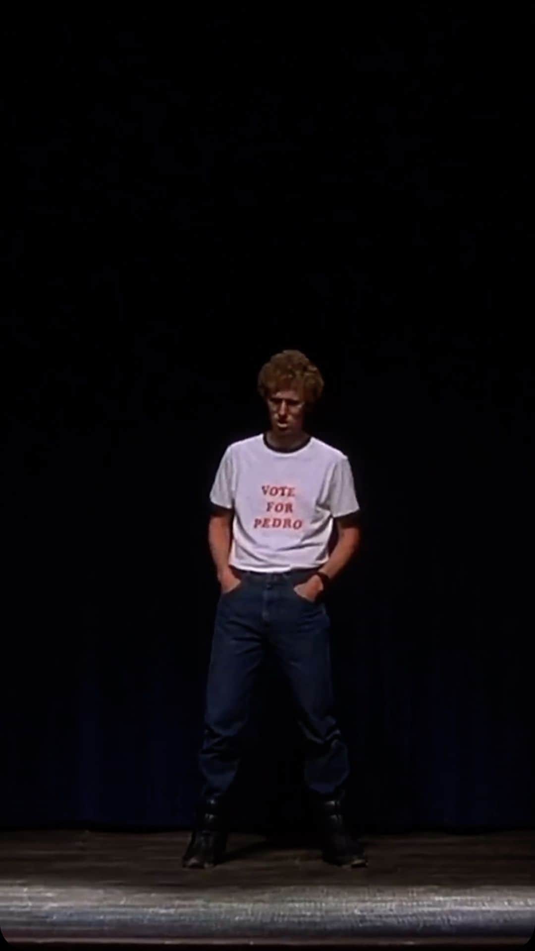 エイミー・セダリスのインスタグラム：「filmsyoushouldbewatching This is my Roman Empire  In Napoleon Dynamite’s iconic dance scene, awkward meets unapologetic joy as Napoleon unleashes his unique dance moves to “Canned Heat” by Jamiroquai.  With unbridled enthusiasm and quirky charm, he transforms a mundane high school auditorium into a stage for unfiltered self-expression, leaving audiences with an unforgettable, delightfully eccentric moment.  What’s your favourite dance scene?  -  Napoleon Dynamite (2004), Dir. Jared Hess  A listless and alienated teenager decides to help his new friend win the class presidency in their small western high school, while he must deal with his bizarre family life back home.  Cast: Jon Heder, Efren Ramirez, Jon Gries, Aaron Ruell, Diedrich Bader, Tina Majorino」