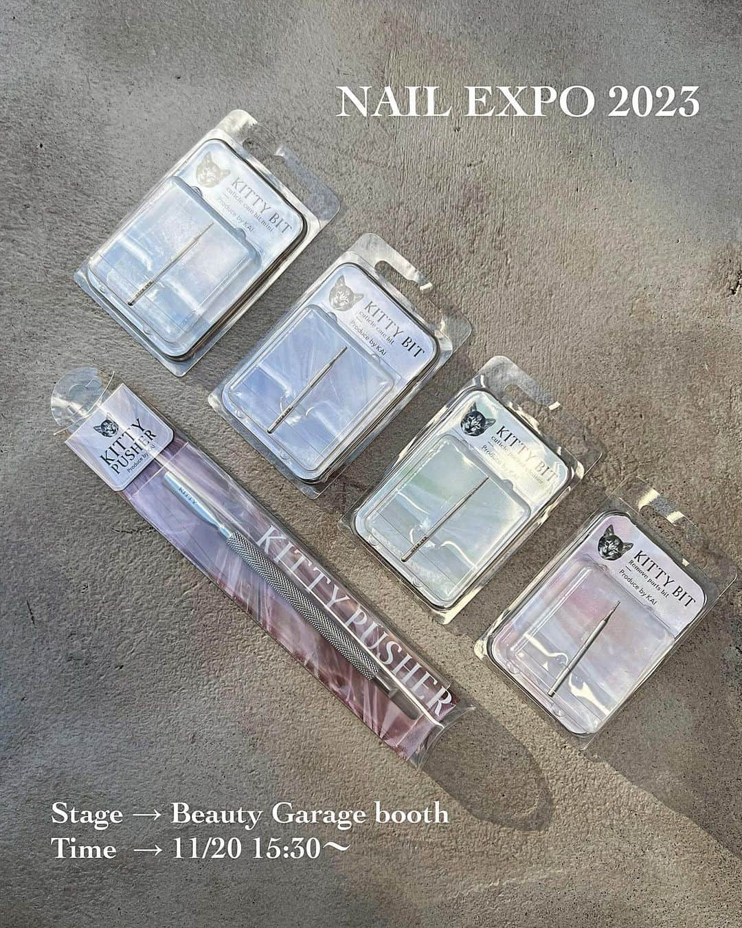 KAI32さんのインスタグラム写真 - (KAI32Instagram)「. NAIL EXPO 2023🛁🧴  Beauty Garage SPECIAL STAGE🤍  11月19日、20日に東京ビックサイトで開催される NAIL EXPO 2023にて @beautygarage_nail Beauty Garageブースでデモンストレーションさせて頂くことになりました👏🏻✨  11/20 15:30〜16:10 新発売のKITTY BIT、KITTY PUSHERを使用した、サロンワークに特化したプレパレーションデモになります♡ プッシャーの使い方を詳しく解説するので お見逃しなく👀💥  是非ステージに遊びに来てくださいね☑️ . . . #NAILEXPO #pinkrosewindow  #pink_rose_window」11月19日 9時59分 - kai32