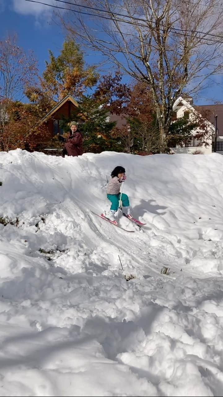 國母和宏のインスタグラム：「Snow season👧🏻⛷️」