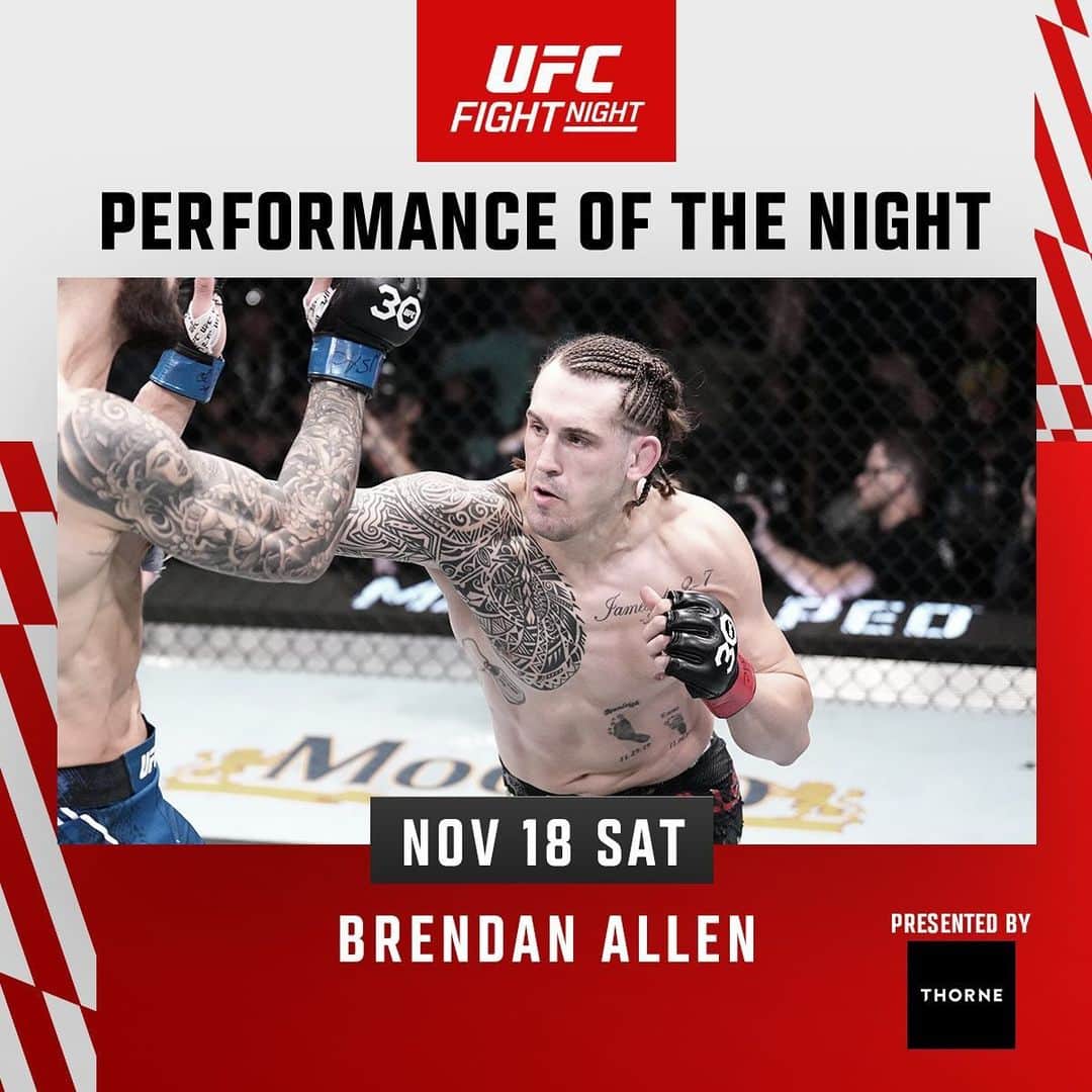 UFCのインスタグラム：「Four hard fought battles Four POTN bonuses 💰 #UFCVegas82」