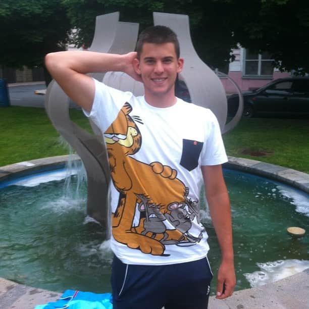 ドミニク・ティエムさんのインスタグラム写真 - (ドミニク・ティエムInstagram)「#garfield new T shirt ;) #austria #vienna #dominicthiem  @rudicorto」5月22日 3時31分 - domithiem