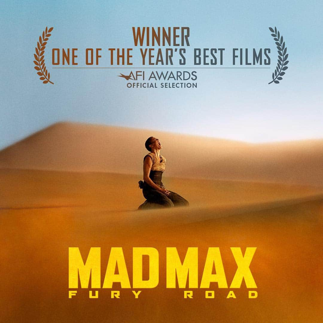 マッドマックスのインスタグラム：「What a lovely day! @americanfilminstitute names #MadMax: Fury Road one of the year's best films. #AFIAwards」