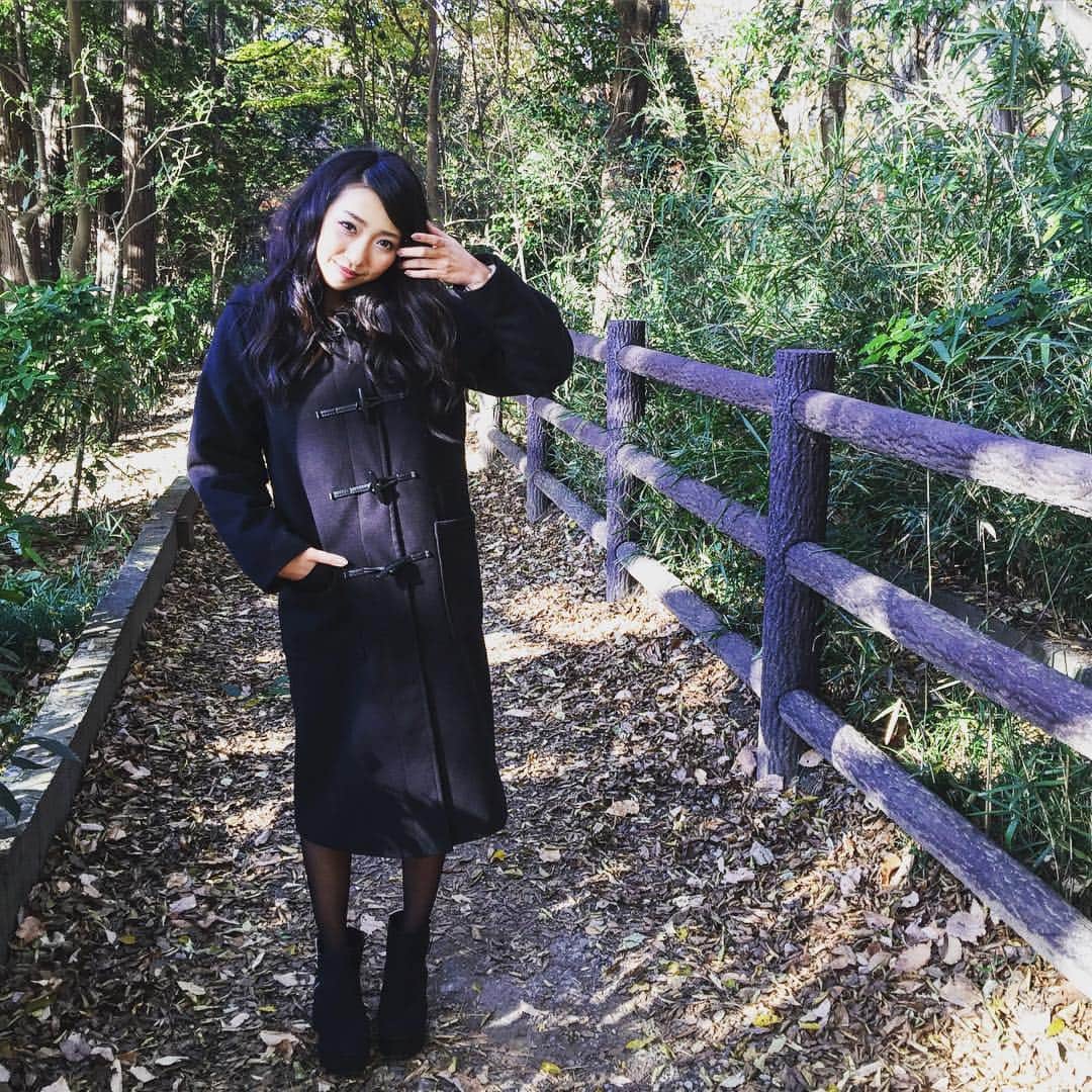Choicerishのインスタグラム：「最近このダッフルコートばっかり着てるー ロングで中何も見えないから合わせやすい୧⍢⃝︎୨  #emoda #chihiro #choicerish #youtube #youtuber」