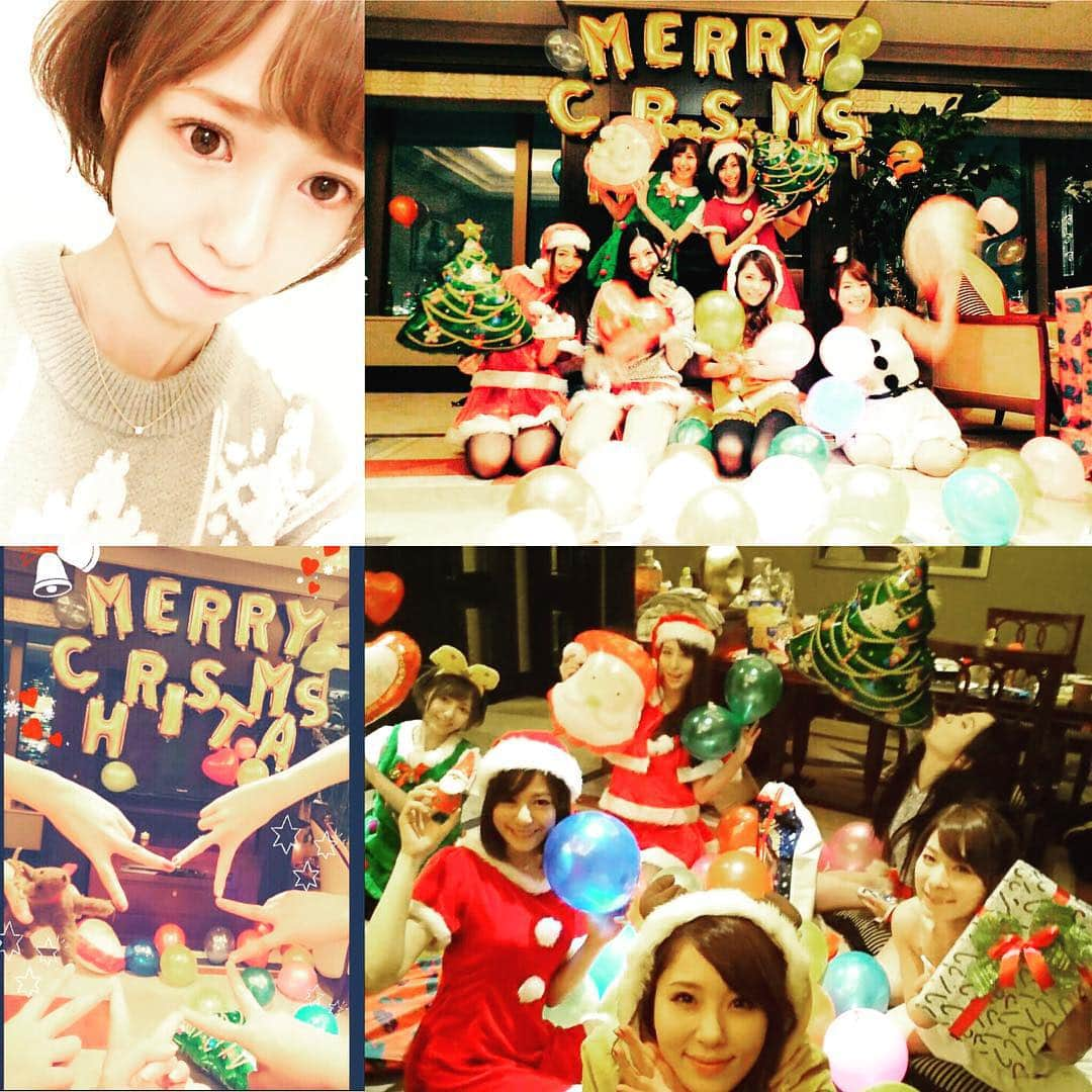 希志あいののインスタグラム：「Happy Merry X'mas♡♡♡ #X'mas #クリパ #女子会  #Happy #楽しい #大好き  #小川あさ美 #かすみ果穂 #希志あいの  #希崎ジェシカ #桜木凛 #瑠川リナ」