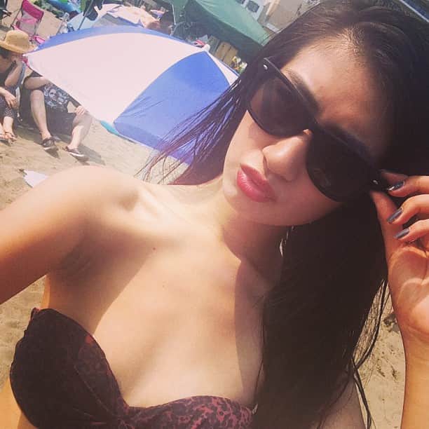 水上桃華さんのインスタグラム写真 - (水上桃華Instagram)「うみー🌊❤♡💙 #me #model #sea #beach #summer #swimwear #ocean #fun #teen #teenstyle #japanese #sunshine #水上桃華」8月12日 15時02分 - carbsdaisuki_