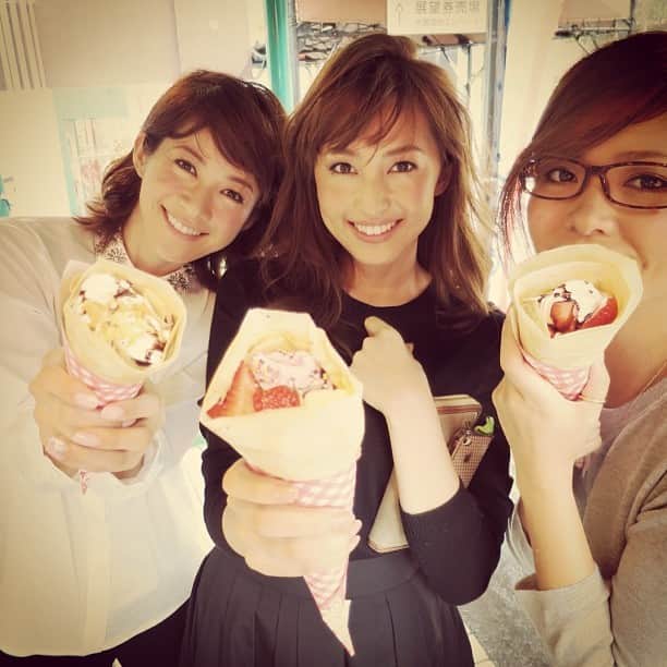 高垣麗子のインスタグラム：「クレープ♡  #yummy  #happy」