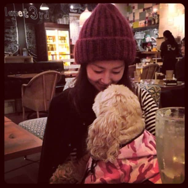 笛木優子のインスタグラム：「멍멍이랑🐶💕」