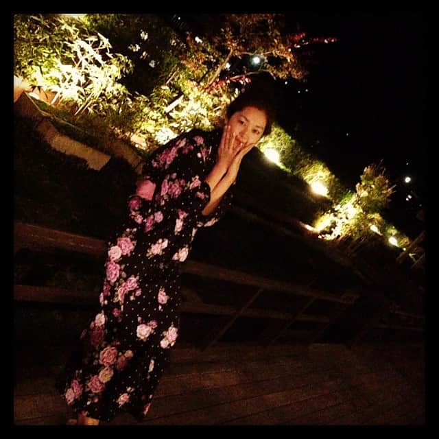 笛木優子のインスタグラム：「👘😘🍂🍁🗻⛲♨」