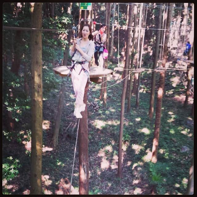 笛木優子のインスタグラム：「フォレストアドベンチャー🌳🍃」